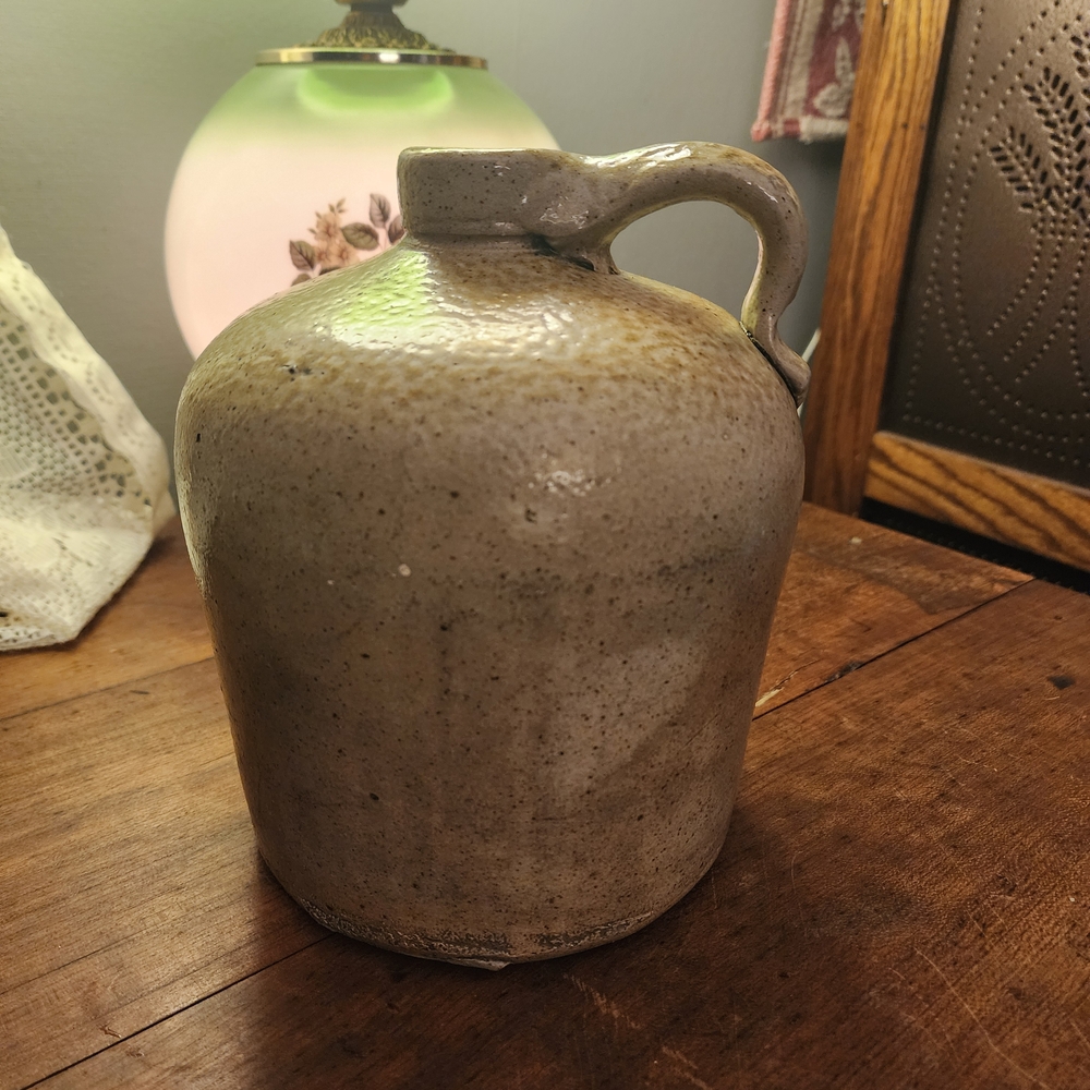 Rustic Ceramic Jug - Gray and Brown